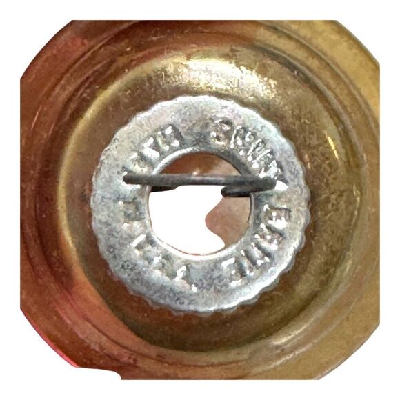 Shiny Brite Christmas Ornament Short Spinning Top Lantern Gold 1954 Retro #92 - Picture 3 of 5